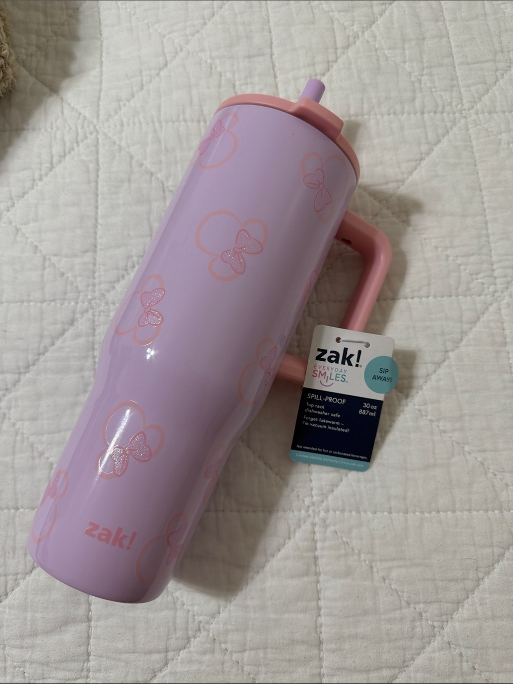 Aldi ZAK! Disney Minnie Mouse Pink 30oz Tumbler 🎀💗